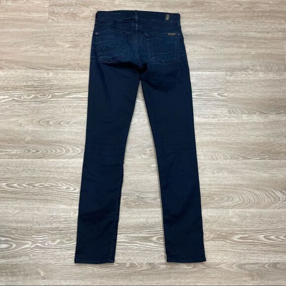 7 For All Mankind Womens Gwenevere Navy High Waist Ankle Skinny Jeans 26x28 - Picture 7 of 9
